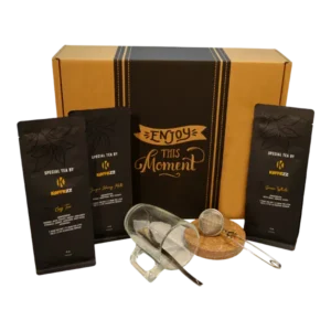 `Enjoy this tea moment` Luxe Thee cadeaupakket met unieke melanges